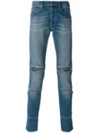 Givenchy Zip Trim Slim Fit Jeans - Blue