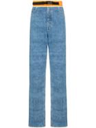 Maison Margiela Contrast Waist Side Release Buckle Jeans - Blue