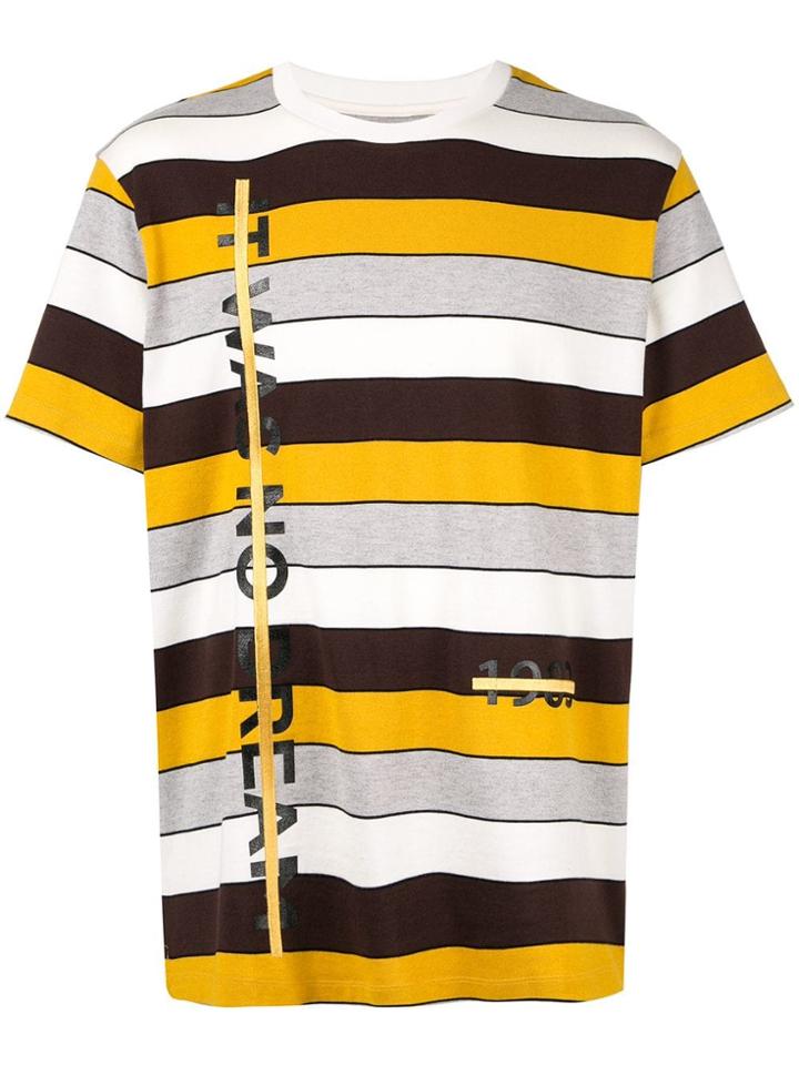 Wooyoungmi Logo Striped T-shirt - Multicolour