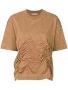 Marni Gathered And Stitched T-shirt - Nude & Neutrals