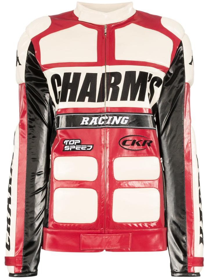 Charm's X Kappa Faux Leather Biker Jacket - Red
