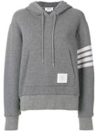 Thom Browne 4-bar Relaxed Cashmere Hoodie - Grey