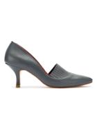 Sarah Chofakian Leather Pumps With Pointed Toes - Grey