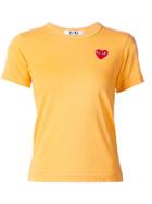 Comme Des Garçons Play Embroidered Heart T-shirt - Yellow & Orange