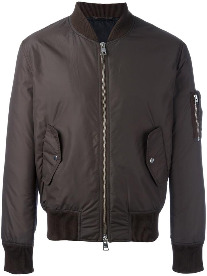 Ami Alexandre Mattiussi Zipped Bomber Jacket - Brown