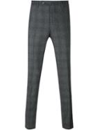 Pt01 Plaid Tapered Trousers, Men's, Size: 50, Grey, Spandex/elastane/virgin Wool