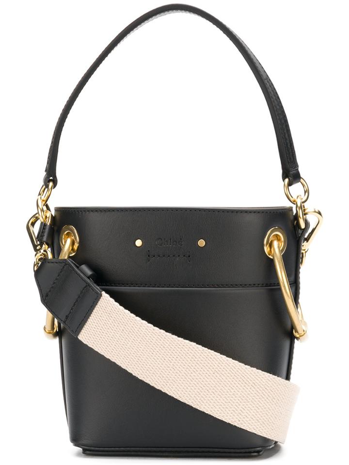 Chloé Drawstring Top Tote Bag - Black