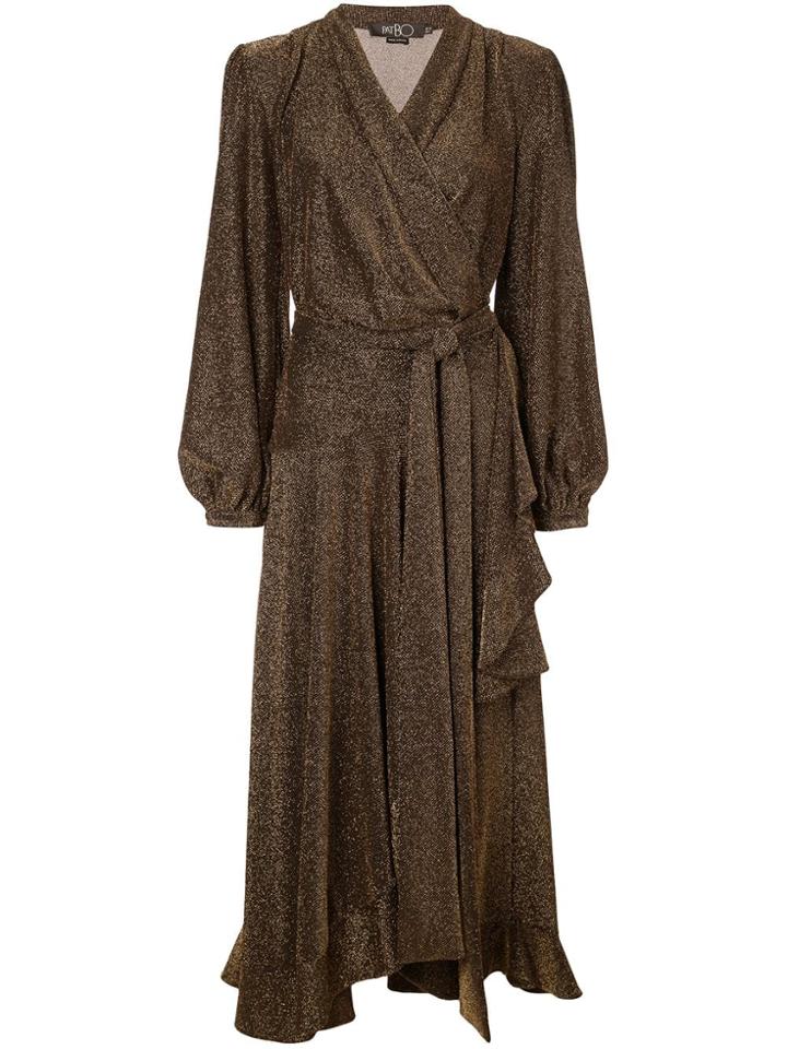 Patbo Metallic Wrap Maxi Dress