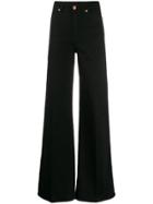 7 For All Mankind Wide-leg Jeans - Black