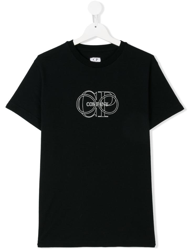 Cp Company Kids Teen Logo Print T-shirt - Blue