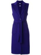 P.a.r.o.s.h. V-neck Tie Waist Jacket - Pink & Purple