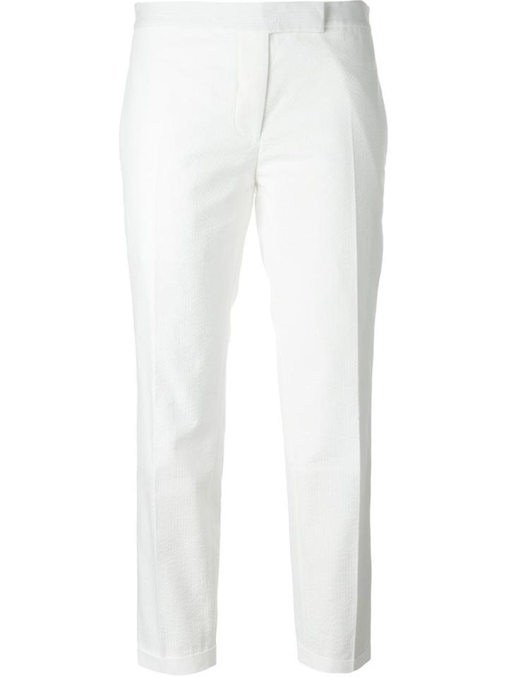 Thom Browne Side Striped Cropped Trousers