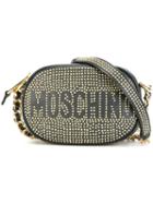 Moschino Logo Studded Crossbody Bag
