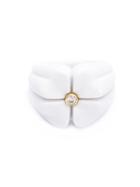 Kristin Hanson Diamond Detail Flower Ring, Women's, White, Diamond/agate/18kt Gold