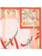 Bally Floral Ribbon Print Scarf - Pink