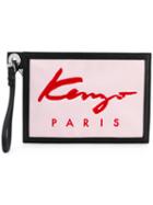 Kenzo - Logo Pouch - Women - Cotton/leather/nylon/polyurethane - One Size, Black, Cotton/leather/nylon/polyurethane