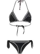 Blumarine Embroidered Bikini Set - Black