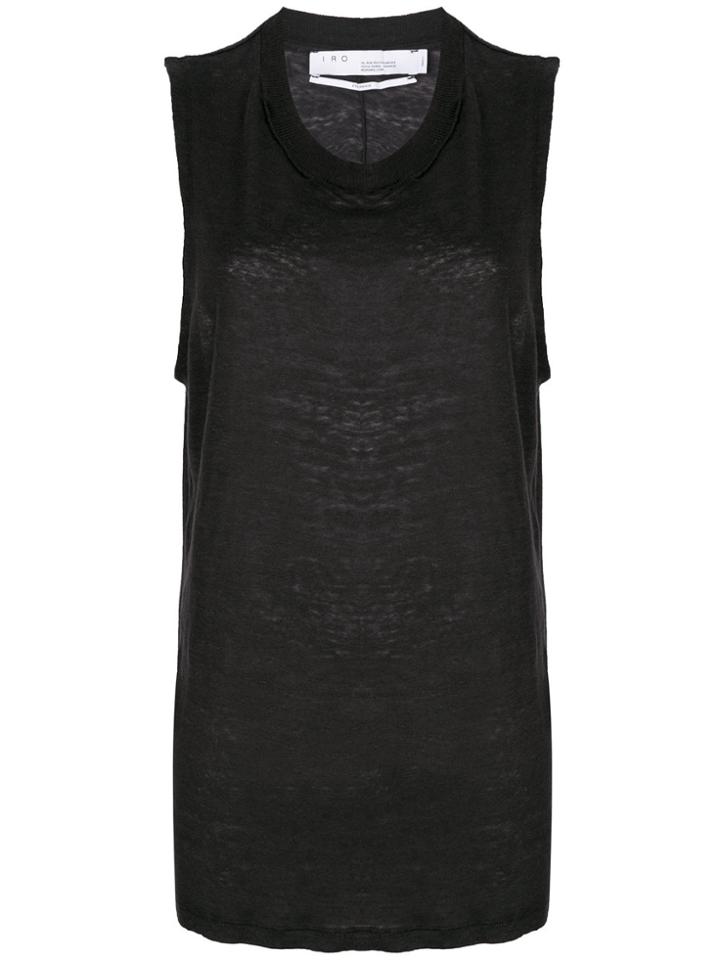 Iro Longline Tank Top - Black