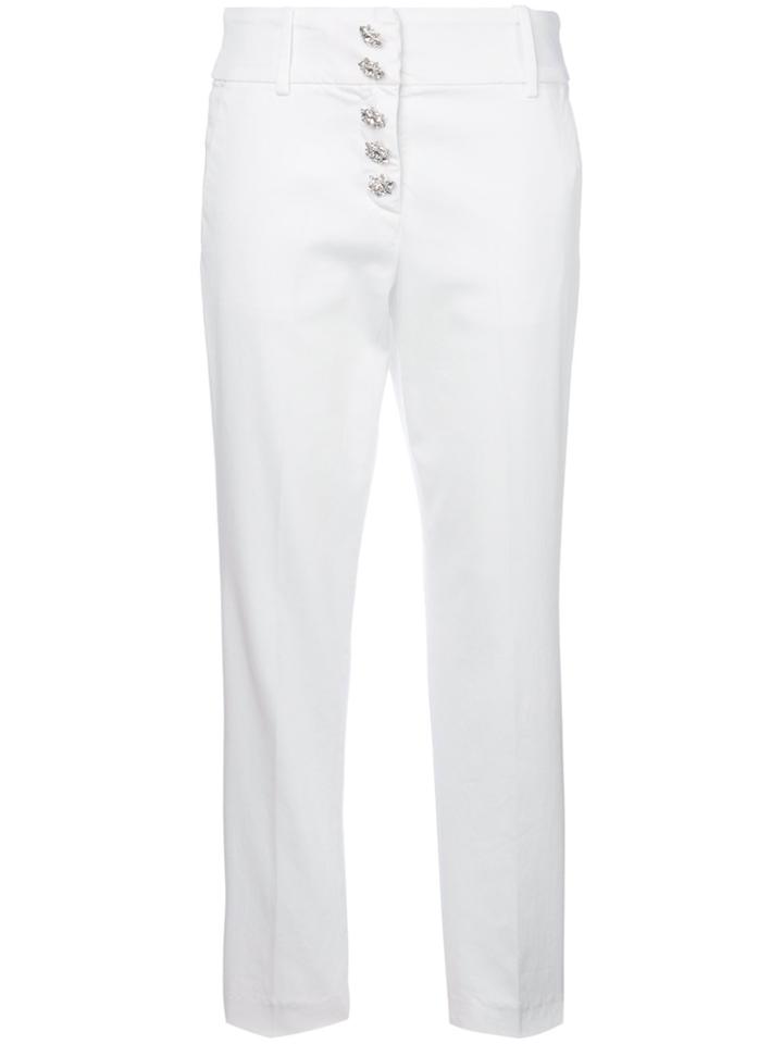 Dondup Cropped Trousers - White