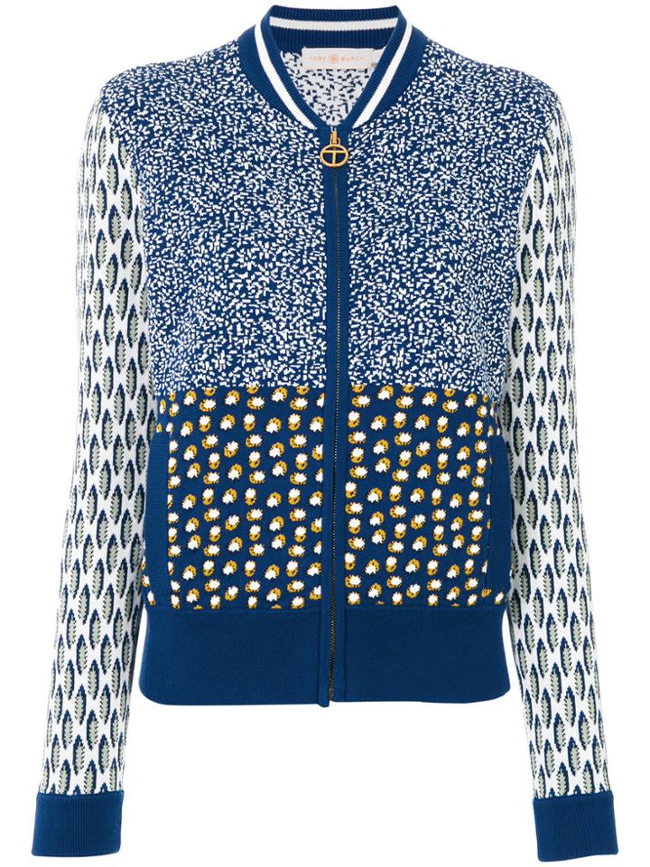 Tory Burch Leah Bomber Jacket - Blue