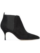 Manolo Blahnik Stiletto Ankle Boots - Black