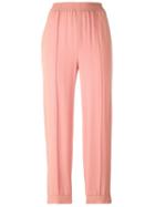 Marni Tapered Ankle Length Trousers, Women's, Size: 42, Pink/purple, Viscose/acetate