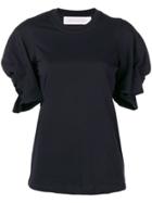 Victoria Victoria Beckham Ruffle Sleeve T-shirt - Blue