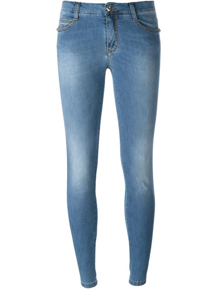 Ermanno Scervino Classic Skinny Jeans, Women's, Size: 38, Blue, Cotton/spandex/elastane