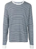 Visvim Striped Longsleeved T-shirt - Blue