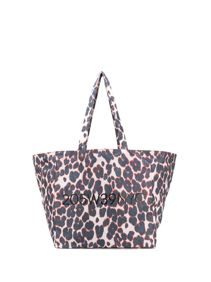 Calvin Klein 205w39nyc Leopard Print Tote Bag - Blue