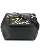 Karl Lagerfeld K/signature Shoulder Bag - Black