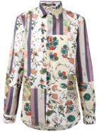 Roberto Cavalli Patchwork Print Shirt, Men's, Size: 41, Nude/neutrals, Cotton