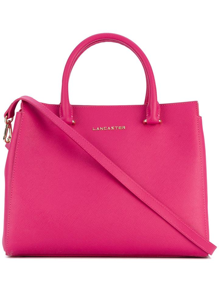 Lancaster - Logo Stamp Tote - Women - Leather - One Size, Pink/purple, Leather