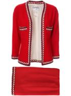 Chanel Pre-owned Setup Suit Jacket Skirt - Red