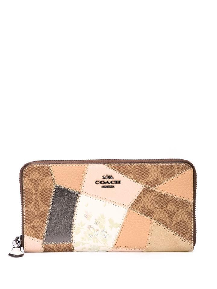 Coach Patchwork Zip-around Purse - Brown