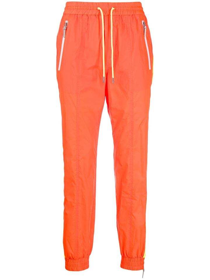 Mcm Contrast Side Panel Track Pants - Orange