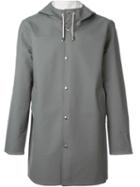 Stutterheim Hooded Raincoat, Men's, Size: M, Grey, Pvc