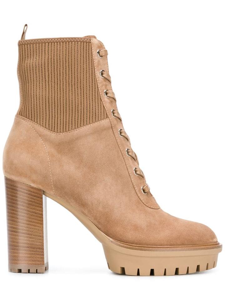 Gianvito Rossi Lace-up Boots - Neutrals