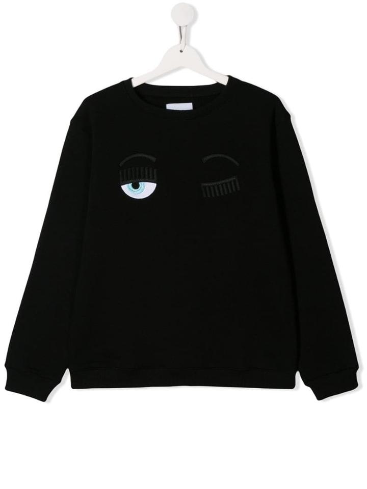 Chiara Ferragni Kids Flirting Jumper - Black