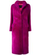 Blancha Single Breasted Coat, Women's, Size: 40, Pink/purple, Sheep Skin/shearling/merino
