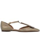 L'autre Chose Pointed Toe Ballerinas - Metallic