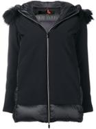 Rrd Racoon Fur Trim Hooded Jacket - Black