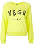 Msgm Branded Sweatshirt - Yellow
