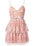 Self-portrait Floral Embroidered Dress - Pink