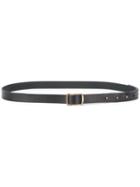 Saint Laurent Buckle Leather Belt - Black