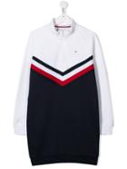 Tommy Hilfiger Junior Teen High Neck Sweatshirt Dress - White