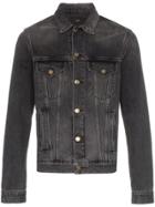 Alanui Knitted Arrow Print Denim Jacket - Black
