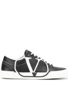 Valentino Valentino Garavani Logo Leather Sneakers - Black