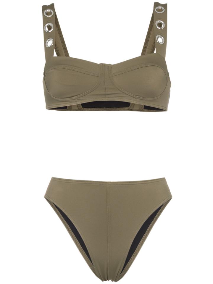 Ack Military Green Ana Due High-leg Bikini