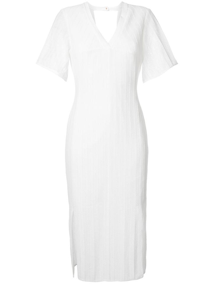 Ginger & Smart Muse Dress, Women's, Size: 8, White, Cotton/nylon/japanese Paper/rayon